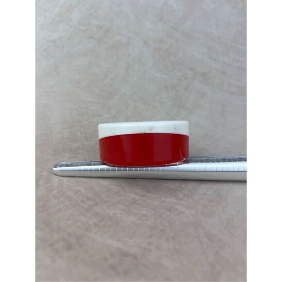 Vintage Lucite Plastic Bangle Red Swirl - Picture 4 of 6